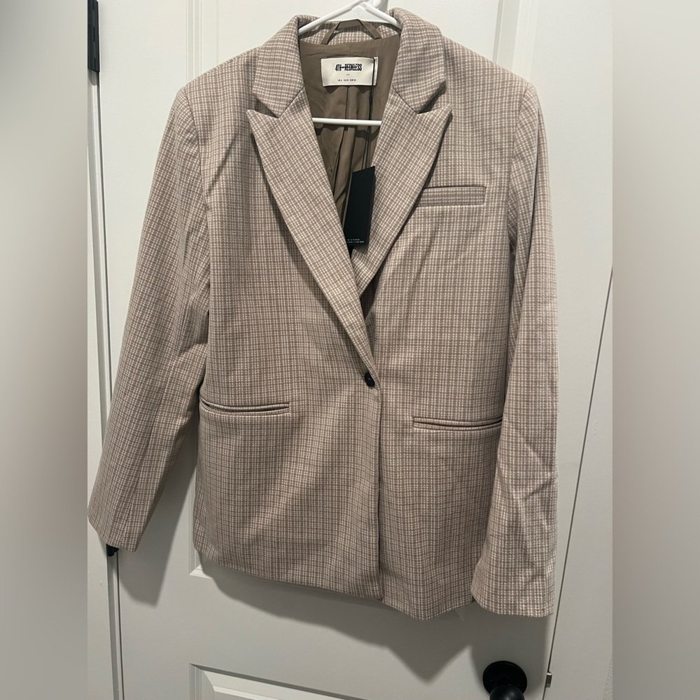 NWT 4th & Reckless Plaid Blazer